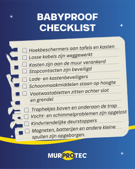 Huis babyproof maken – samenvattende checklist